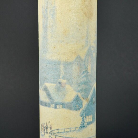 Vintage Sugar Frosted Vintage Pillar Candle Holder Glass 9" - Picture 3 of 6
